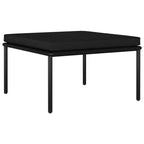vidaXL Salon de jardin PVC noir avec table et chaises