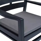 vidaXL Patio Lounge Set Set of 4 Anthracite Plastic Medium Lightweight