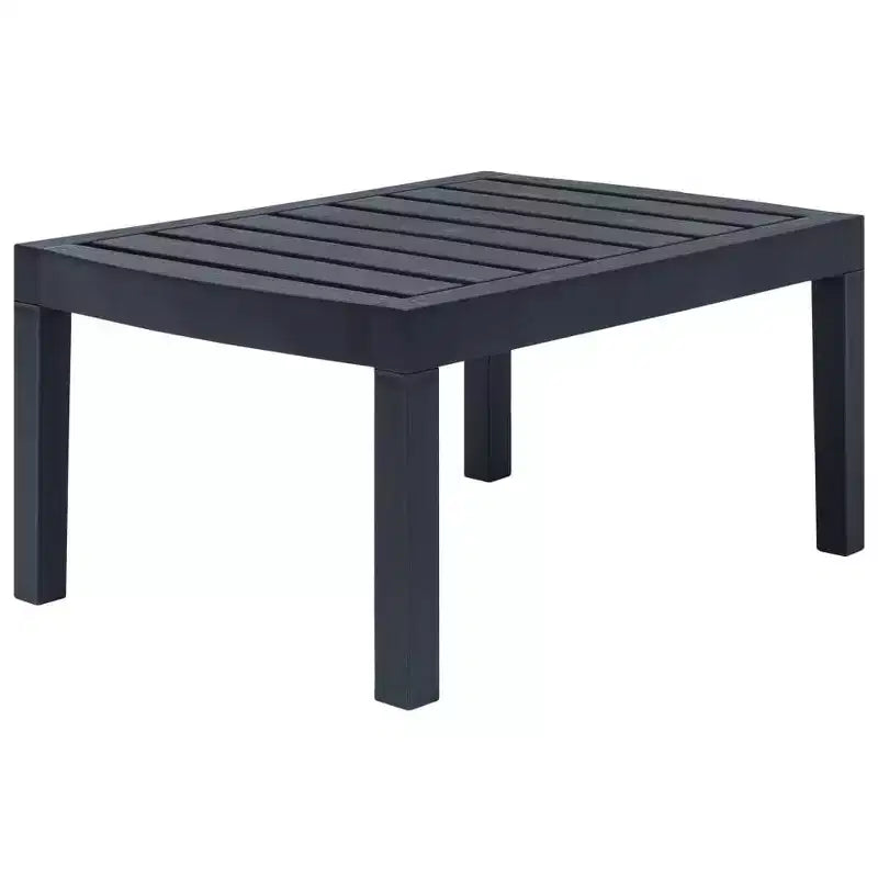 vidaXL Patio Lounge Set Set of 4 Anthracite Plastic Medium Lightweight