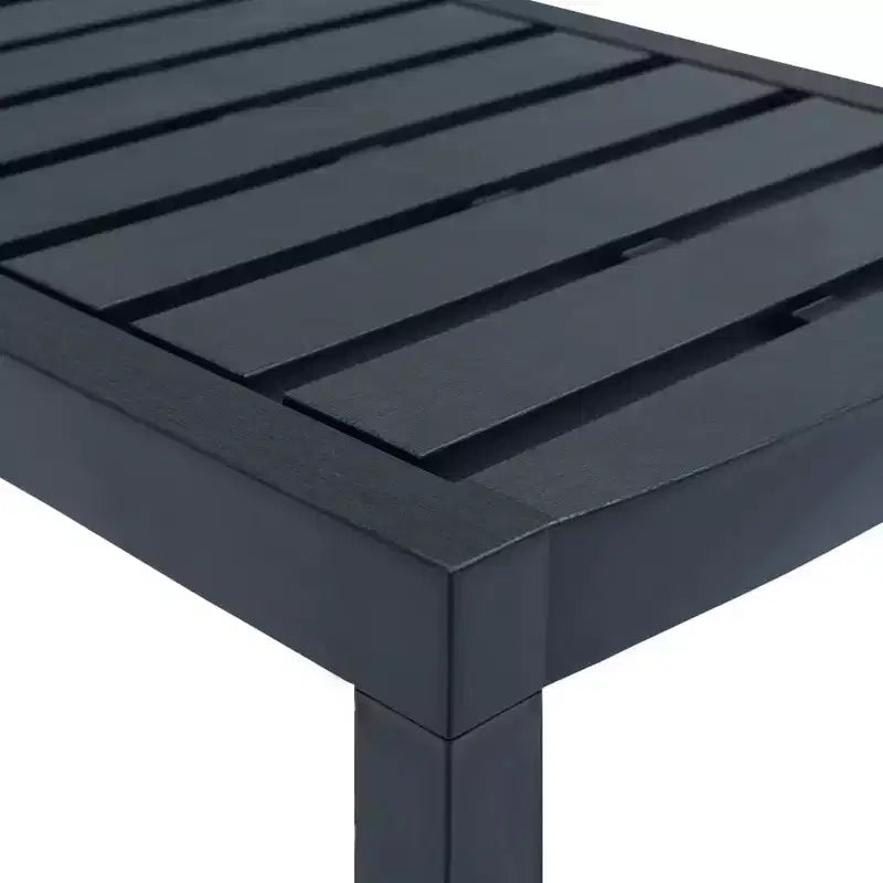 vidaXL Patio Lounge Set Set of 4 Anthracite Plastic Medium Lightweight