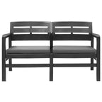 vidaXL Patio Lounge Set Set of 4 Anthracite Plastic Medium Lightweight