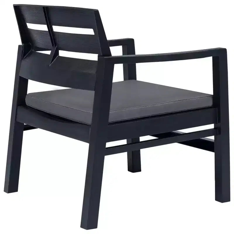 vidaXL Patio Lounge Set Set of 4 Anthracite Plastic Medium Lightweight