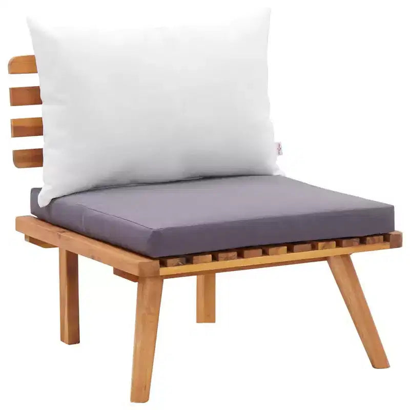 vidaXL Garden Sofa Set Natural, dark gray, white