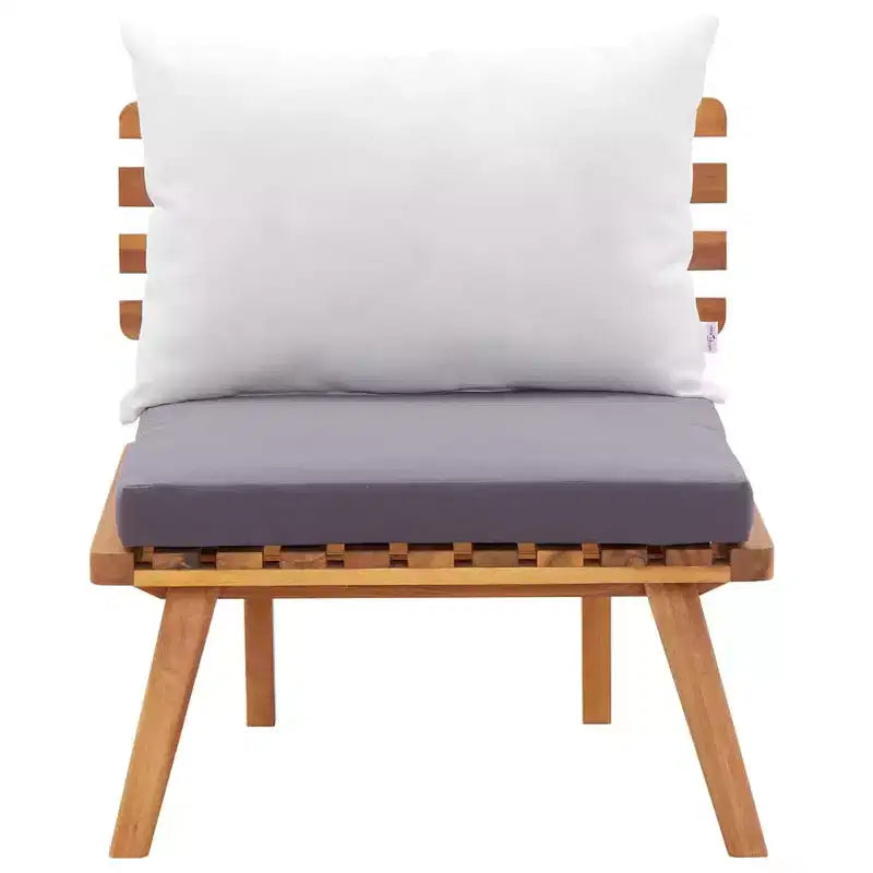 vidaXL Garden Sofa Set Natural, dark gray, white