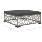 vidaXL Ensemble de canapés de jardin 6 pièces Résine tressée Gris Modulable