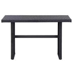 vidaXL - 3 Piece Poly Rattan Patio Lounge Set with Cushions, Black - Weather-Resistant, Outdoor Sofa Set with Sturdy Steel Frame and Easy to Clean