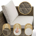 4 Piece Patio Conversation Sets with Cushions and Coffee Table