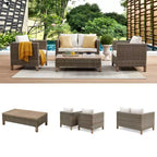 4 Piece Patio Conversation Sets with Cushions and Coffee Table