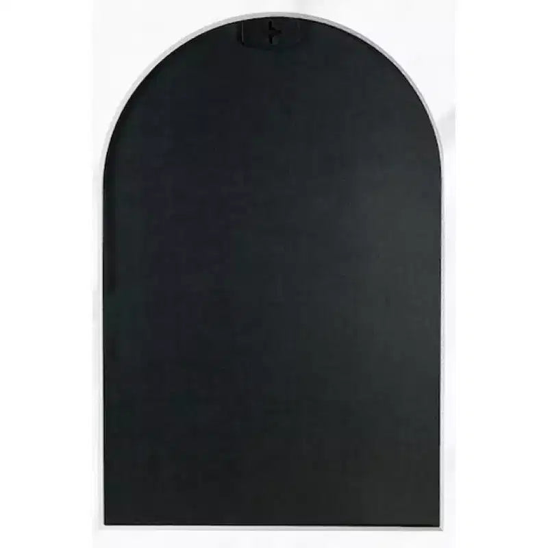 Silver Arched Bathroom Wall Mirror  Metal Frame