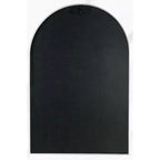 Silver Arched Bathroom Wall Mirror  Metal Frame