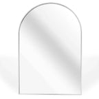 Silver Arched Bathroom Wall Mirror  Metal Frame