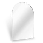 Silver Arched Bathroom Wall Mirror  Metal Frame