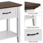 Table de chevet CuisinSmart, avec 1 tiroir et étagère de rangement ouverte, table d'appoint polyvalente pour chambre à coucher, bureau, canapé