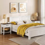 Table de chevet CuisinSmart, avec 1 tiroir et étagère de rangement ouverte, table d'appoint polyvalente pour chambre à coucher, bureau, canapé