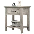 Table de chevet CuisinSmart, avec 1 tiroir et étagère de rangement ouverte, table d'appoint polyvalente pour chambre à coucher, bureau, canapé