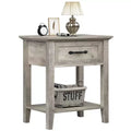 Table de chevet CuisinSmart, avec 1 tiroir et étagère de rangement ouverte, table d'appoint polyvalente pour chambre à coucher, bureau, canapé