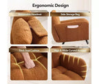 TROPOW Fauteuil à Bascule pour Enfant, Fauteuil à Bascule Rembourré avec Dossier Haut, Chaise Longue d'Appoint Moderne pour Salon, Chambre à Coucher