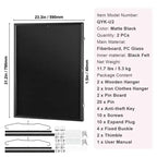 VEVOR Lot de 2 présentoirs pour maillots, 59,2 x 79,2 x 3,8 cm, grande vitrine à maillots de sport verrouillable avec verre PC anti-UV 98 % et cintres, noir