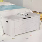 39,4 Pouces Coffre de Rangement, Banc de Rangement en Bois avec Charnière de Sécurité, Montage Facile, Grande Malle à Jouets de Style Ferme pour Entrée, Salon, Chambre