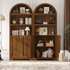 72 Tall Arched Pantry Cabinet, Kitchen Pantry Cabinet with Adjustable Shelf & Handles, Wood Storage Cabinet for Dining Room, Kitchen, Living Room