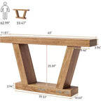 Console table,double layered farmhouse narrow table,extra long, entrance table for corridors,lobbies and living rooms