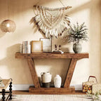 Console table,double layered farmhouse narrow table,extra long, entrance table for corridors,lobbies and living rooms