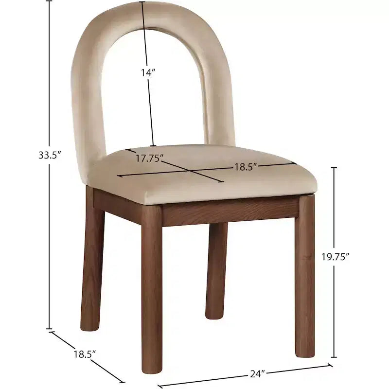 Meridian Furniture,Conrad Velvet Dining Chair