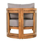 Christopher Knight Home Krizzix Boho 3 Piece Outdoor Acacia Wood Woven Rope Seating Set with Cushions