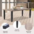 EAGLE PEAK Outdoor Wicker Patio Conversation Set, 2 Chairs, 3-Seat Loveseat and Coffee Table, 4 Pieces