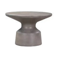 HomeRoots 24 Gray Concrete Round Coffee Table