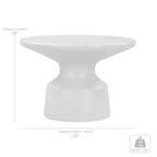 HomeRoots 24 Gray Concrete Round Coffee Table