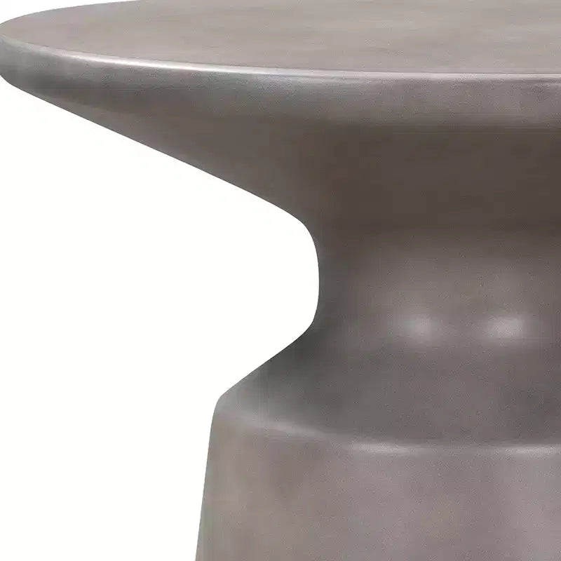 HomeRoots 24 Gray Concrete Round Coffee Table