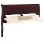 Okak 41 Twin Sleigh Bed Solid Wood Youth Bed Frame with Headboard/Footboard, Low Profile Safe Design for Kids Room, Cherry