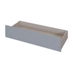 Lit de repos en bois avec deux tiroirs, taille simple, gris