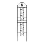 MAYEERTY Lot de 2 treillis de jardin en métal 220x50cm - Antirouille, noir, pour plantes grimpantes et fleurs d'extérieur