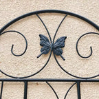 MAYEERTY Lot de 2 treillis de jardin en métal 220x50cm - Antirouille, noir, pour plantes grimpantes et fleurs d'extérieur