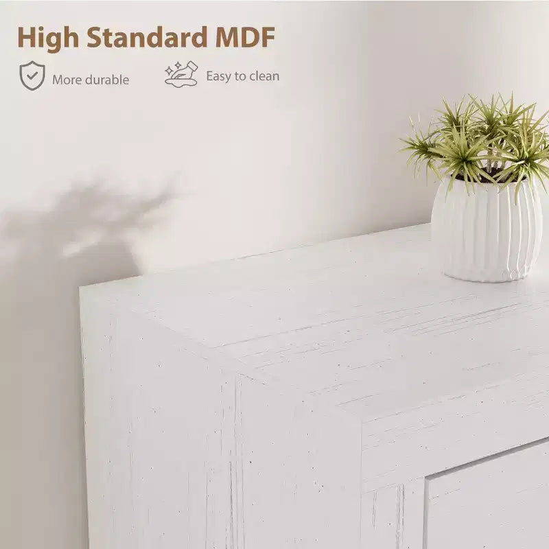 GustoWave 70.1 Farmhouse TV Stand, Media Console with Storage Drawers & Open Shelf for Living Room, Bedroom