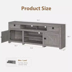 GustoWave 70.1 Farmhouse TV Stand, Media Console with Storage Drawers & Open Shelf for Living Room, Bedroom
