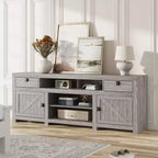 GustoWave 70.1 Farmhouse TV Stand, Media Console with Storage Drawers & Open Shelf for Living Room, Bedroom