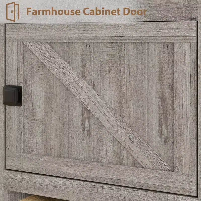 GustoWave 70.1 Farmhouse TV Stand, Media Console with Storage Drawers & Open Shelf for Living Room, Bedroom