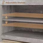GustoWave 70.1 Farmhouse TV Stand, Media Console with Storage Drawers & Open Shelf for Living Room, Bedroom