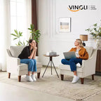 Karl Home |29 inch Wide T-Cushion Polyester Solid Wood Accent Chair