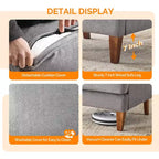 Karl Home |29 inch Wide T-Cushion Polyester Solid Wood Accent Chair