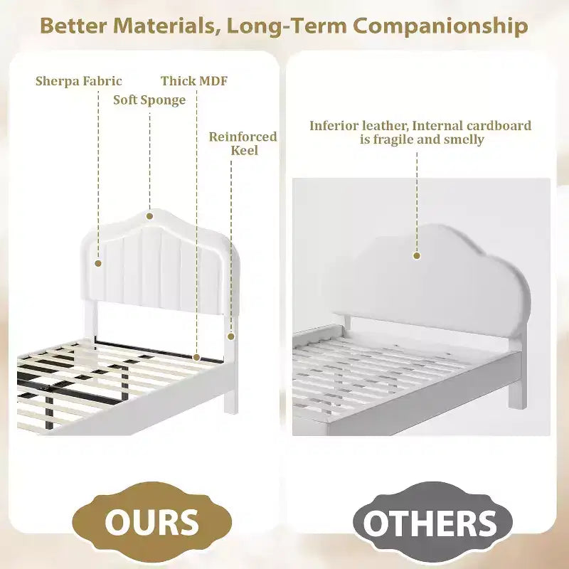 Twin Upholstered Bed Frame with Storage Drawer and Smart Led Headboard, Wooden Slats Support, No Box Spring Needed, Easy Assembly