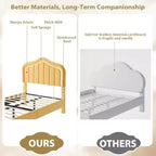 Twin Upholstered Bed Frame with Storage Drawer and Smart Led Headboard, Wooden Slats Support, No Box Spring Needed, Easy Assembly