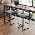 MAYEERTY Set of 2 Velvet Upholstered Bar Stools Counter Height With Footrest Backrest Modern Dining Chairs Black Gray