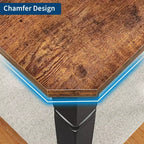 79Grande table à manger industrielle pour 6 à 8 personnes Table de cuisine rectangulaire en bois Table à manger moderne de style fermier Table de salle à manger et de cuisine robuste