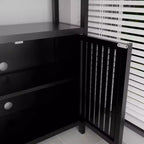 GDFStudio Richard Armoire de rangement moderne 32 en bambou avec étagères
