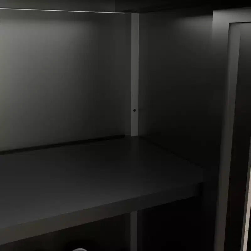 GDFStudio Richard Armoire de rangement moderne 32 en bambou avec étagères