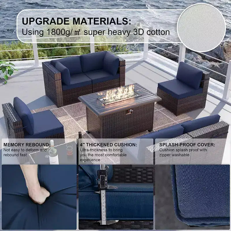 ALAULM Patio Furniture Sets 11 Pieces